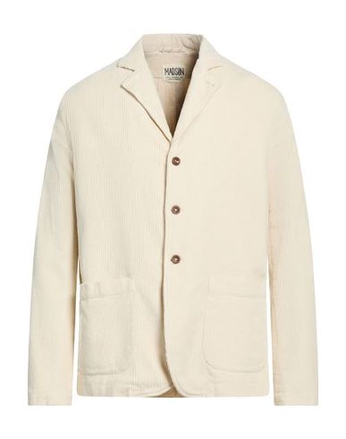 Man Blazer Ivory Size M Cotton, Elastane
