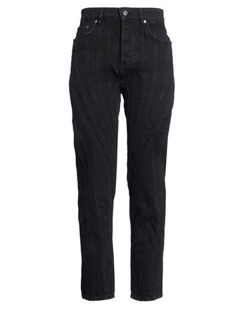 Woman Jeans Black Size 6 Cotton, Polyester