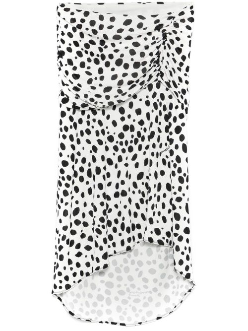 Polka dot-print midi skirt - White