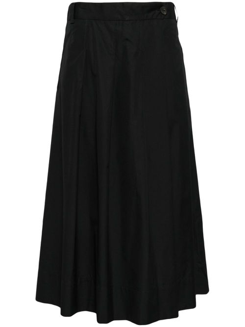 Cropped cotton trousers - Black