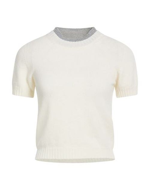 Woman Sweater Cream Size M Wool, Cashmere