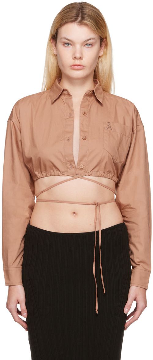 Pink drawstring shirt