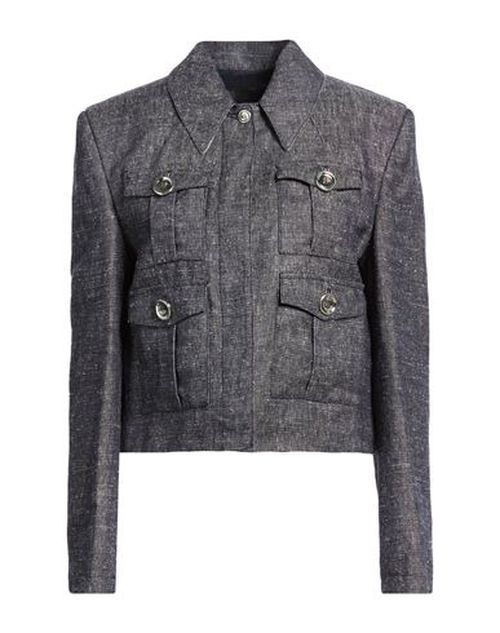Woman Denim outerwear Blue Size 6 Linen, Viscose, Hemp, Silk