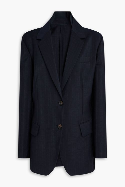 Pinstriped mohair and wool-blend blazer - Blue - IT 40