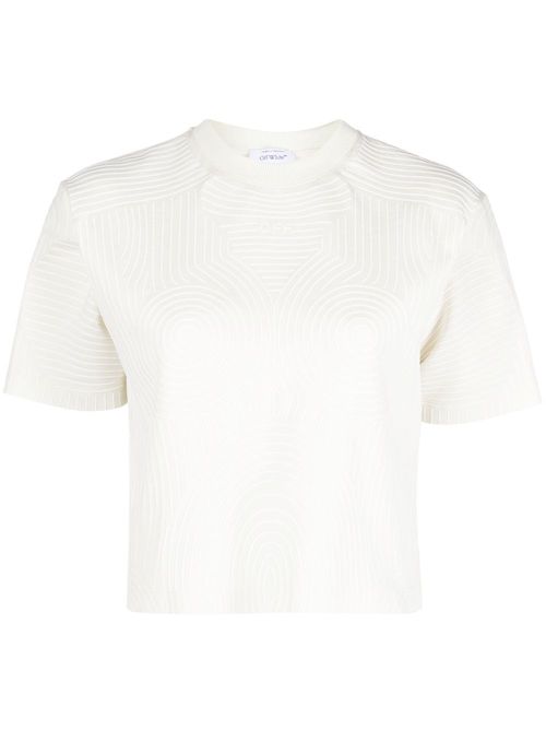 Printed cotton T-shirt - Neutrals