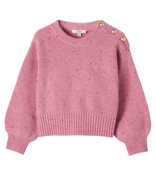 Chloé Kids Embellished wool-blend sweater