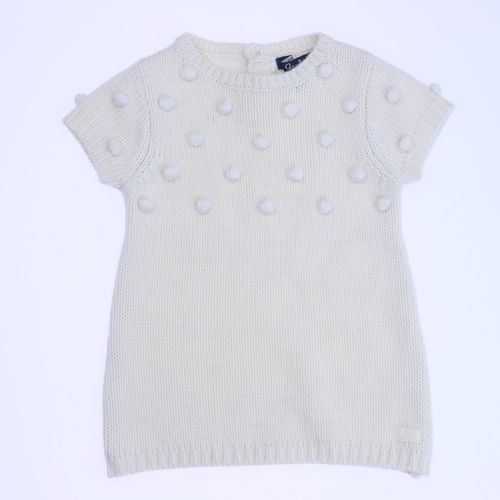 Girls Ivory Sweater Dress