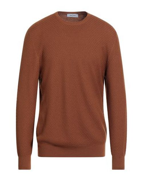 Man Sweater Tan Size 46 Virgin Wool