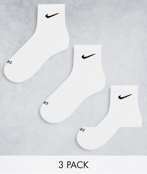 Training Everyday Plus Cushioned 3 pack ankle socks in white