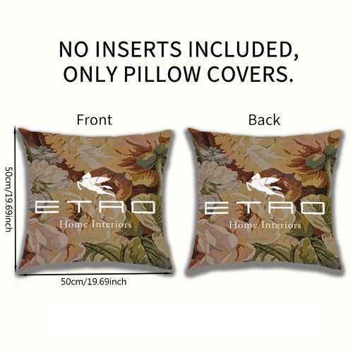 TEMU Short Plush Double-sided Printed Pillow Cover, Polyester Durable Living Room Sofa Cushion Cover, Bedroom Bedside Decorative Pillow Case With