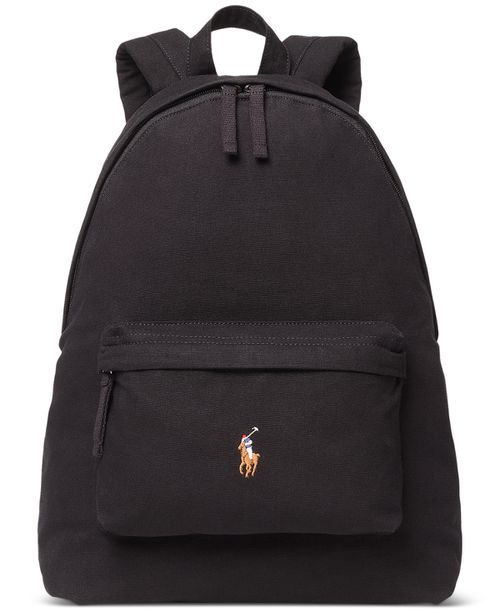 Men's Canvas Backpack - Polo Black