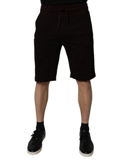 Cotton Sweatshorts Bermuda Shorts — Black
