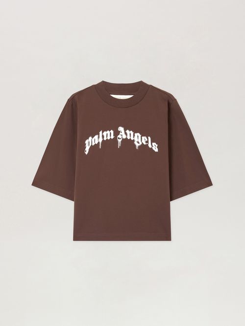 Curved Logo Boxy T-shirt - Woman T