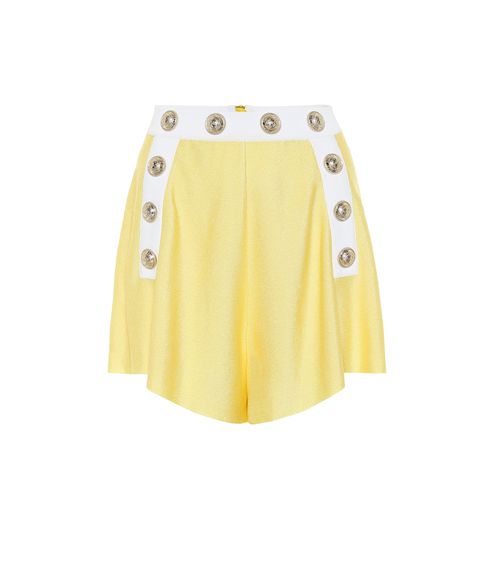 Balmain High-rise knit shorts