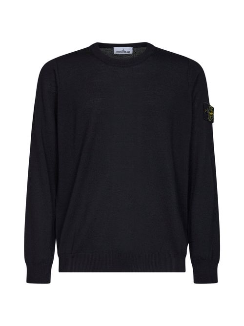 Virgin Wool Crewneck Sweater — Black