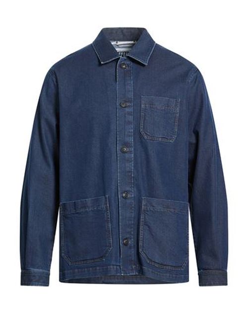 Man Denim shirt Blue Size 40 Cotton, Modal, Elastane
