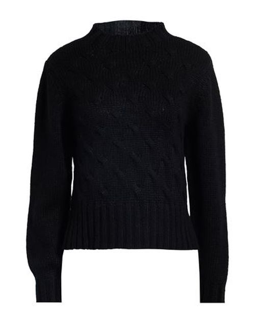 Caractère Woman Turtleneck Black Size L Viscose, Virgin Wool