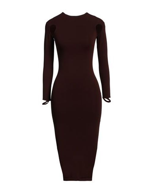 Andreādamo Woman Midi dress Dark brown