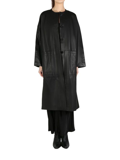 Leather coat - Black