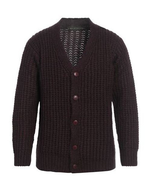 Man Cardigan Plum Size XL Acrylic, Mohair wool, Wool