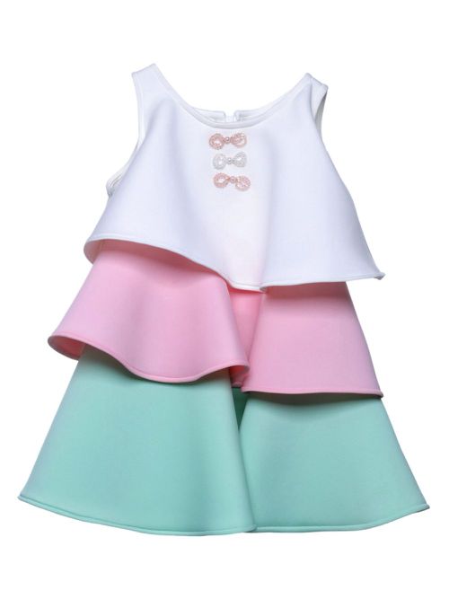 Zoe tiered dress - White