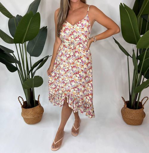 Frida Dress Fleur In Multi Floral