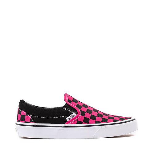 Vans Slip-On Checkerboard Skate Shoe - Pink / Black
