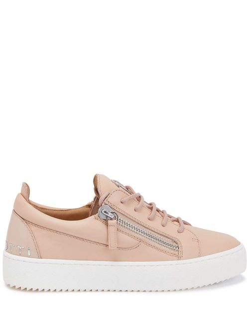 Gail leather low-top trainers - Pink