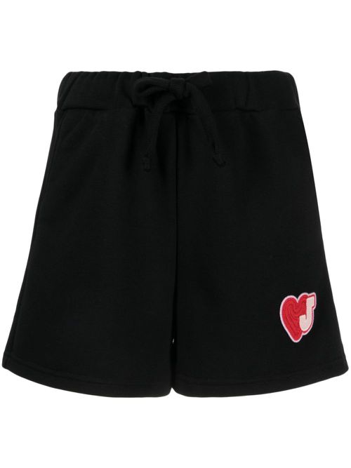 Logo-appliqué drawstring shorts - Black