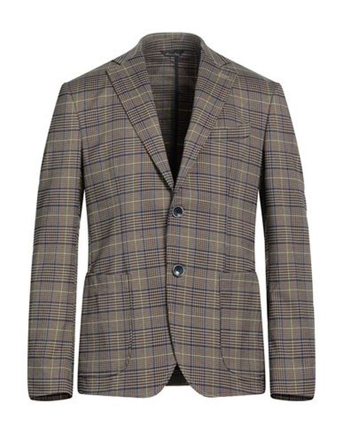 Man Blazer Khaki Size 36 Polyester, Cotton, Viscose, Elastane