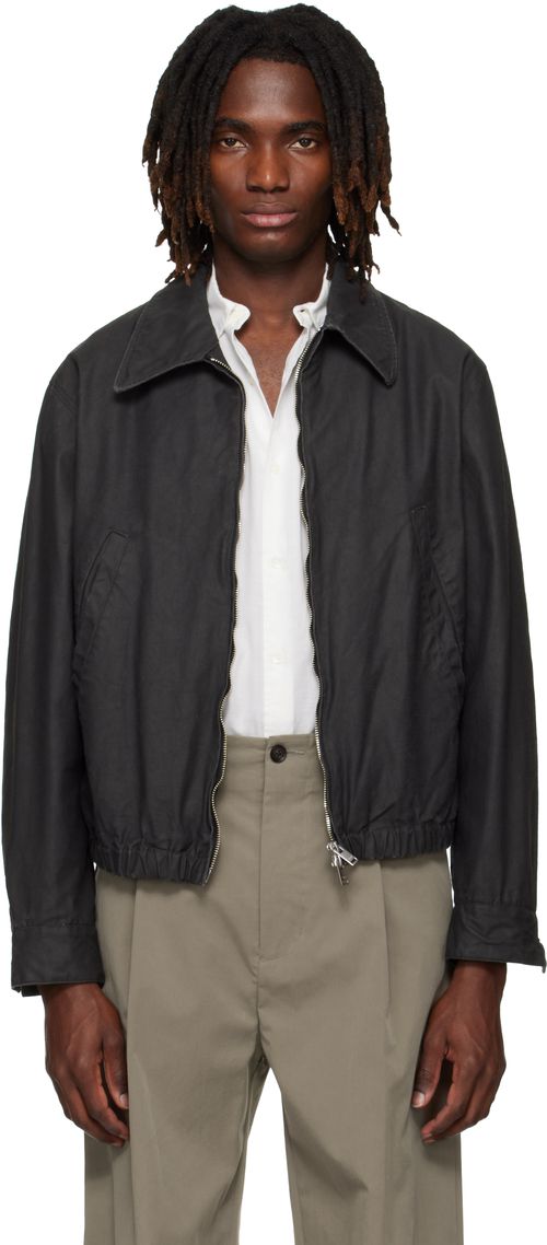 Black Coating Cotton Drizzler Jacket
