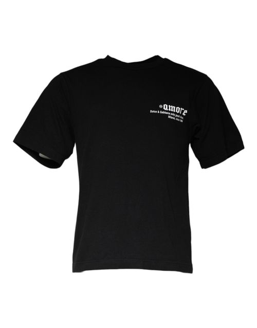 Logo-Graphic Cotton T-Shirt — Black