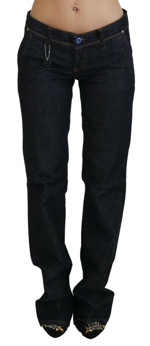 Low Waist Straight Denim Jeans — Blue