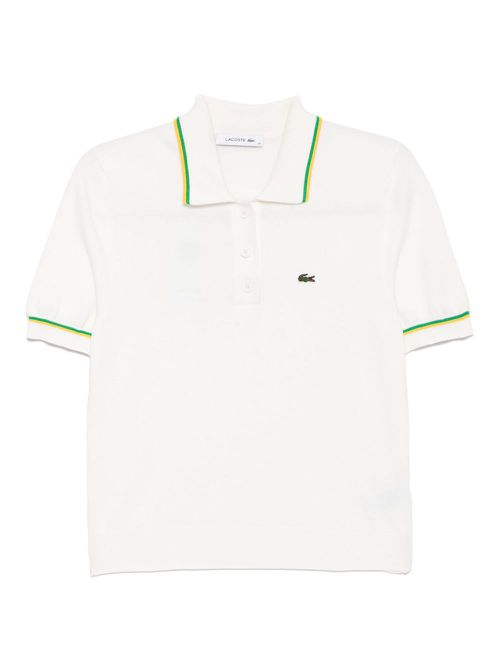 Cropped 3D Seamless Stretch polo shirt - White