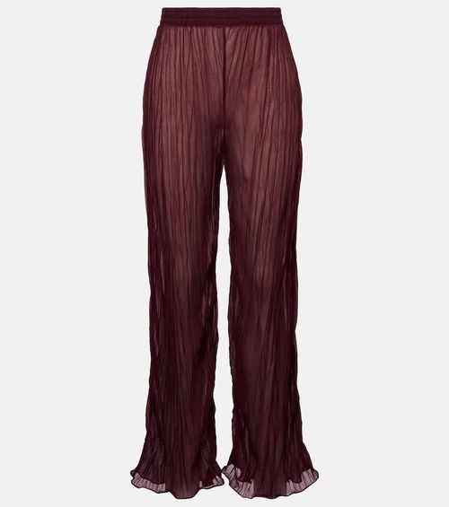 Amaya sheer wide-leg pants