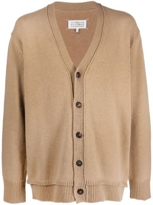 Knitted drop-shoulder cardigan