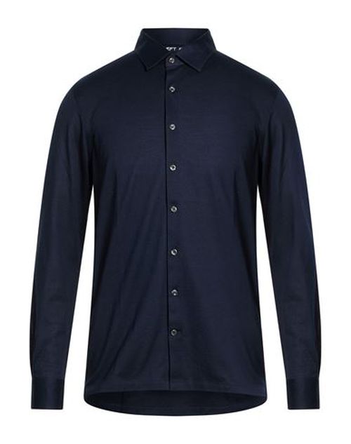 Man Shirt Midnight blue Size 38 Cotton