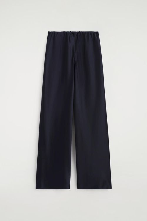 Satin Wide-Leg Pants
