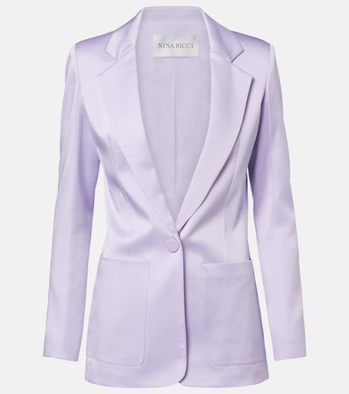 Crêpe satin blazer
