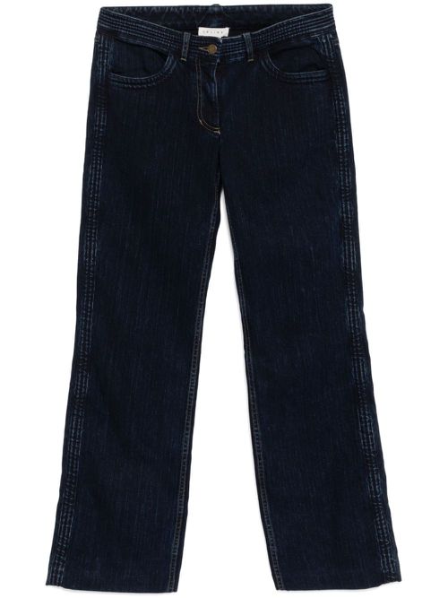 2000s logo denim trousers - Blue
