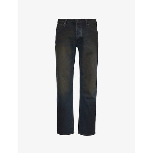Mens Vintage Black Lou Regular-fit Straight-leg Stretch-denim Jeans 34/32