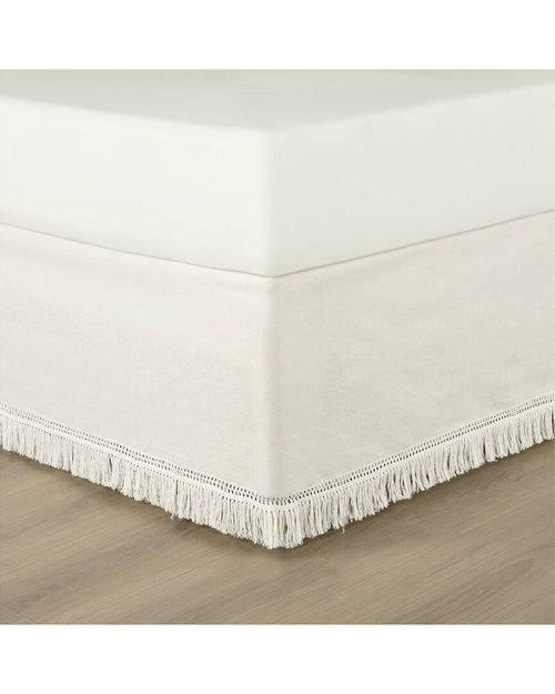 Lush Décor Boho Fringe Tailored Easy Fit Bedskirt