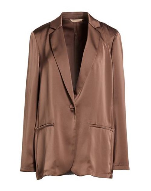 Woman Blazer Chocolate brown Size 12 Polyester