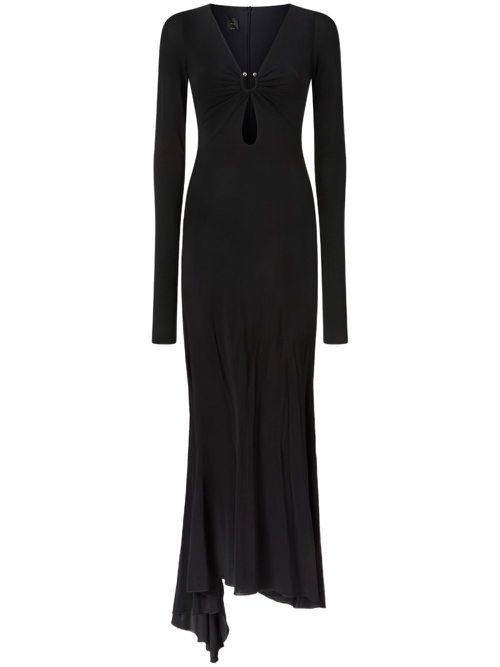 Hardware-detailed maxi dress - Black