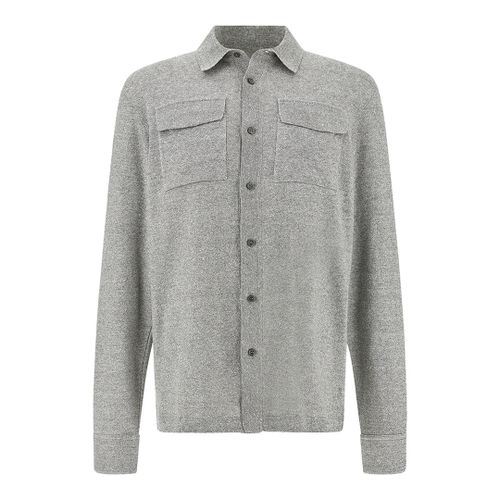 Overshirt in linen and Urukai cotton, Man, Light Grey