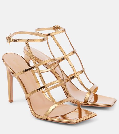 Mondry metallic leather sandals