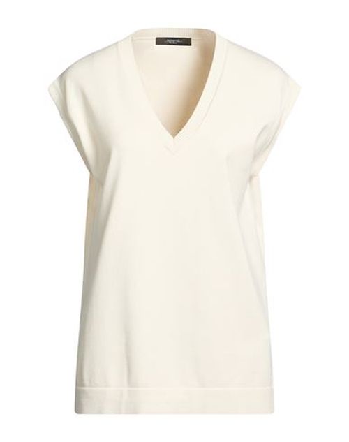 Woman Sweater Cream Size M Viscose, Polyester