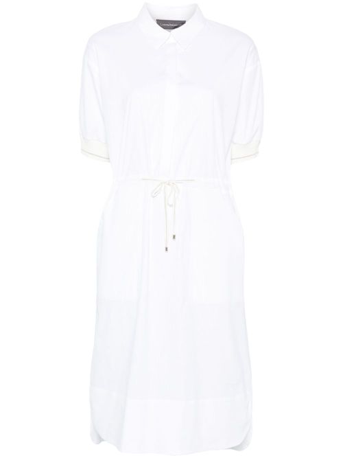 Pinstripe shirt dress - White