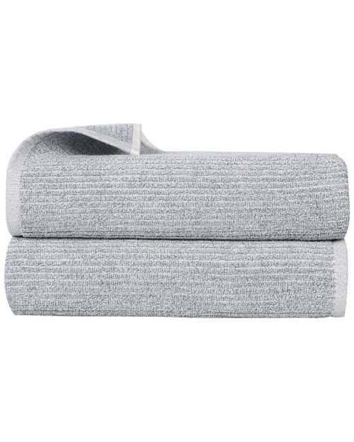 Superior Set of 2 Destin Medium Weight Solid Ribbed Bath Sheets
