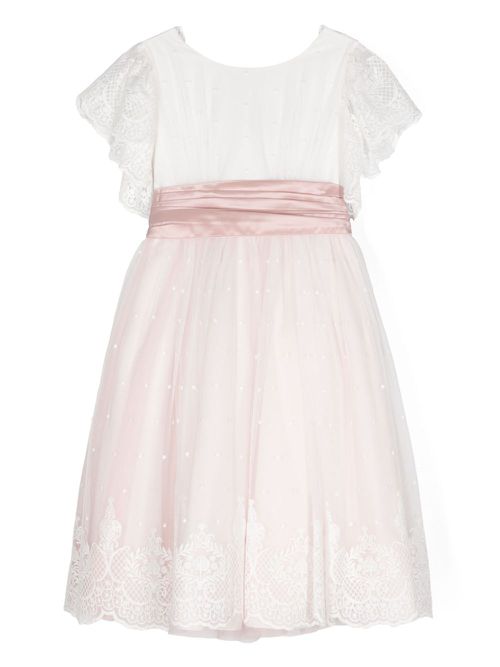 Polka-dot belted dress - Pink